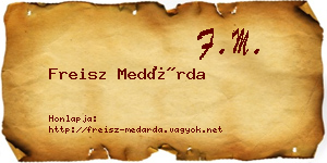 Freisz Medárda névjegykártya